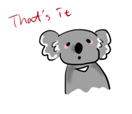 A stuffed koala "kala" talking English sticker #7015404