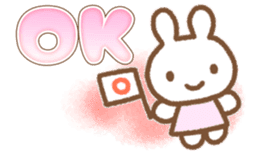 Simple Bunny: Large Letters sticker #7015422