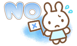 Simple Bunny: Large Letters sticker #7015423