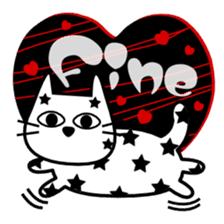Girls chic cat stickers. sticker #7015774