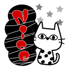 Girls chic cat stickers. sticker #7015776