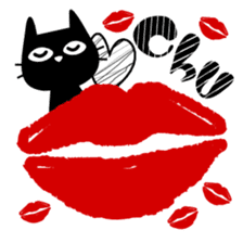 Girls chic cat stickers. sticker #7015785