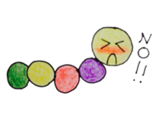 pompon caterpillar sticker #7015936