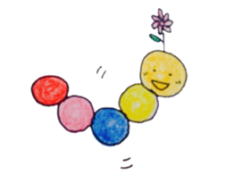 pompon caterpillar sticker #7015945