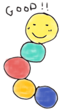 pompon caterpillar sticker #7015946