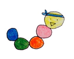 pompon caterpillar sticker #7015949