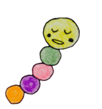 pompon caterpillar sticker #7015957