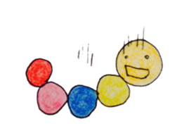 pompon caterpillar sticker #7015964