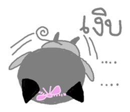 Sweet pink cat & rabbit sticker #7017184