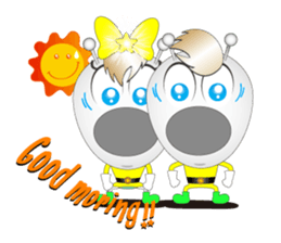 Alien twins sticker #7017253