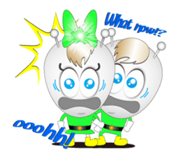 Alien twins sticker #7017269
