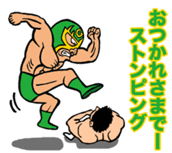masked wrestler man kurukuruman part2 sticker #7017456