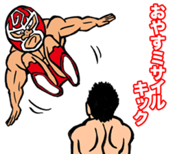 masked wrestler man kurukuruman part2 sticker #7017483