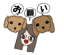 LOVE LOVE Toy poodle sticker #7017750