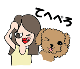 LOVE LOVE Toy poodle sticker #7017756