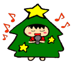 Christmas fairy tree boy sticker #7018250