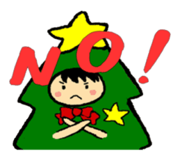 Christmas fairy tree boy sticker #7018256