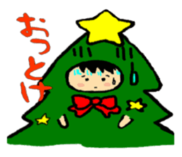 Christmas fairy tree boy sticker #7018259