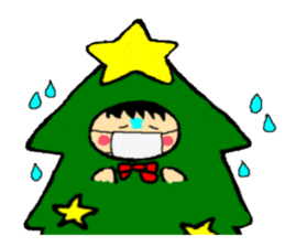 Christmas fairy tree boy sticker #7018261