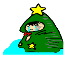 Christmas fairy tree boy sticker #7018262
