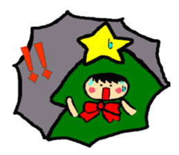 Christmas fairy tree boy sticker #7018265