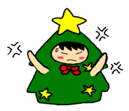 Christmas fairy tree boy sticker #7018269