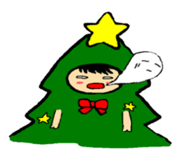 Christmas fairy tree boy sticker #7018276