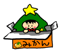 Christmas fairy tree boy sticker #7018279