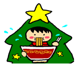 Christmas fairy tree boy sticker #7018280