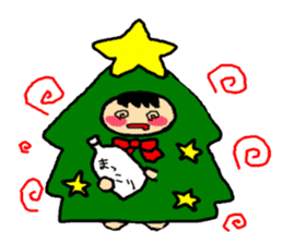 Christmas fairy tree boy sticker #7018283