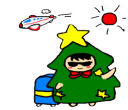 Christmas fairy tree boy sticker #7018284