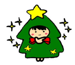 Christmas fairy tree boy sticker #7018285