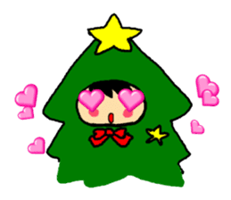 Christmas fairy tree boy sticker #7018286