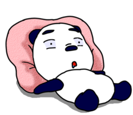 Summer vacation of the middle-aged panda sticker #7018341