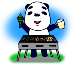 Summer vacation of the middle-aged panda sticker #7018343