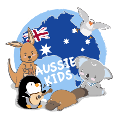 สติ๊กเกอร์ไลน์ Aussie Kids