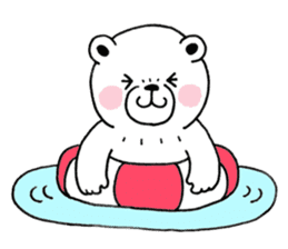 White bear Polvo Summer version sticker #7018931