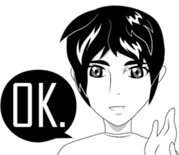 Cartoon Boy anime drawing v.update sticker #7019331