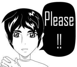 Cartoon Boy anime drawing v.update sticker #7019334