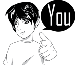 Cartoon Boy anime drawing v.update sticker #7019338