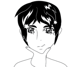 Cartoon Boy anime drawing v.update sticker #7019343