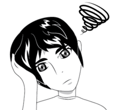 Cartoon Boy anime drawing v.update sticker #7019346