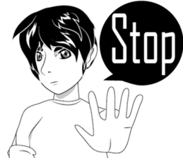 Cartoon Boy anime drawing v.update sticker #7019348