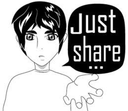 Cartoon Boy anime drawing v.update sticker #7019354