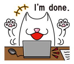 Bianco of the cat. 2 (English version.) sticker #7019639