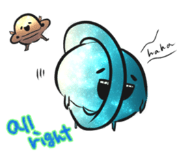 Alien and universe and star sticker #7020373