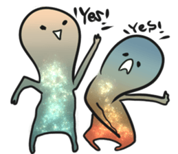 Alien and universe and star sticker #7020375