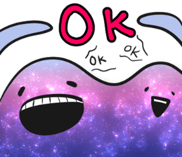 Alien and universe and star sticker #7020391