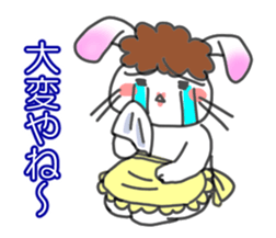 Mother of the white rabbit sticker #7020508