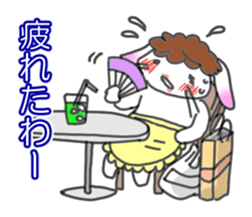 Mother of the white rabbit sticker #7020510